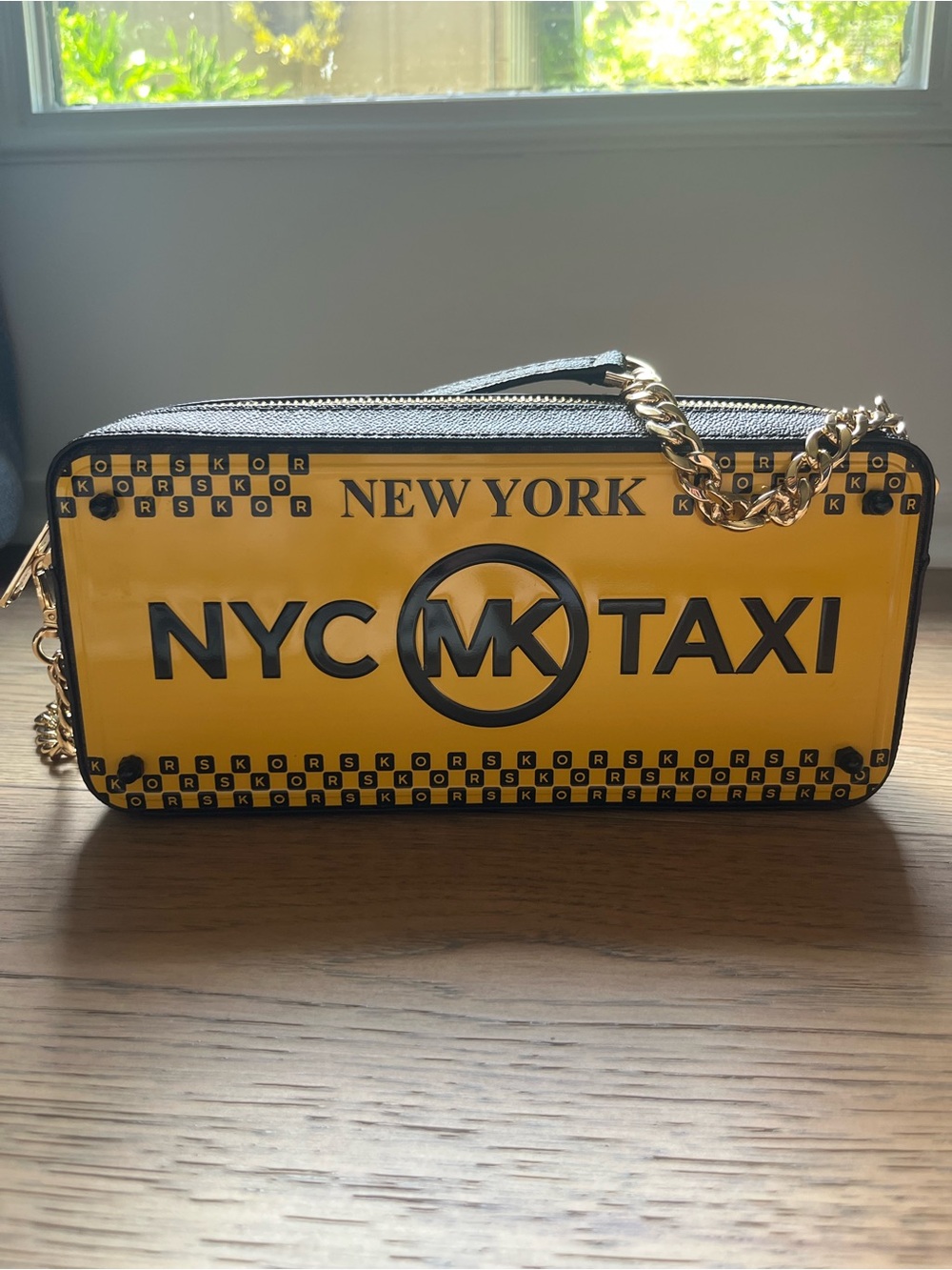 Michael Kors NYC Taxi Logo Crossbody Bag